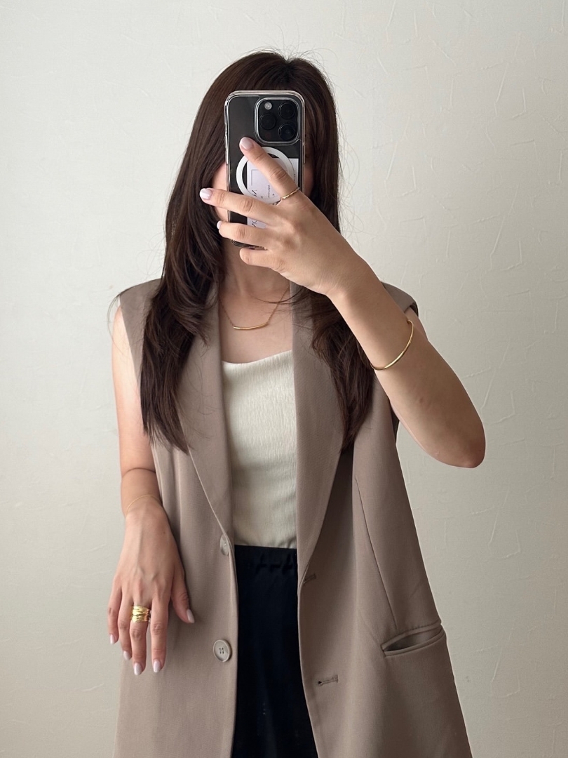 SS metal tube necklace