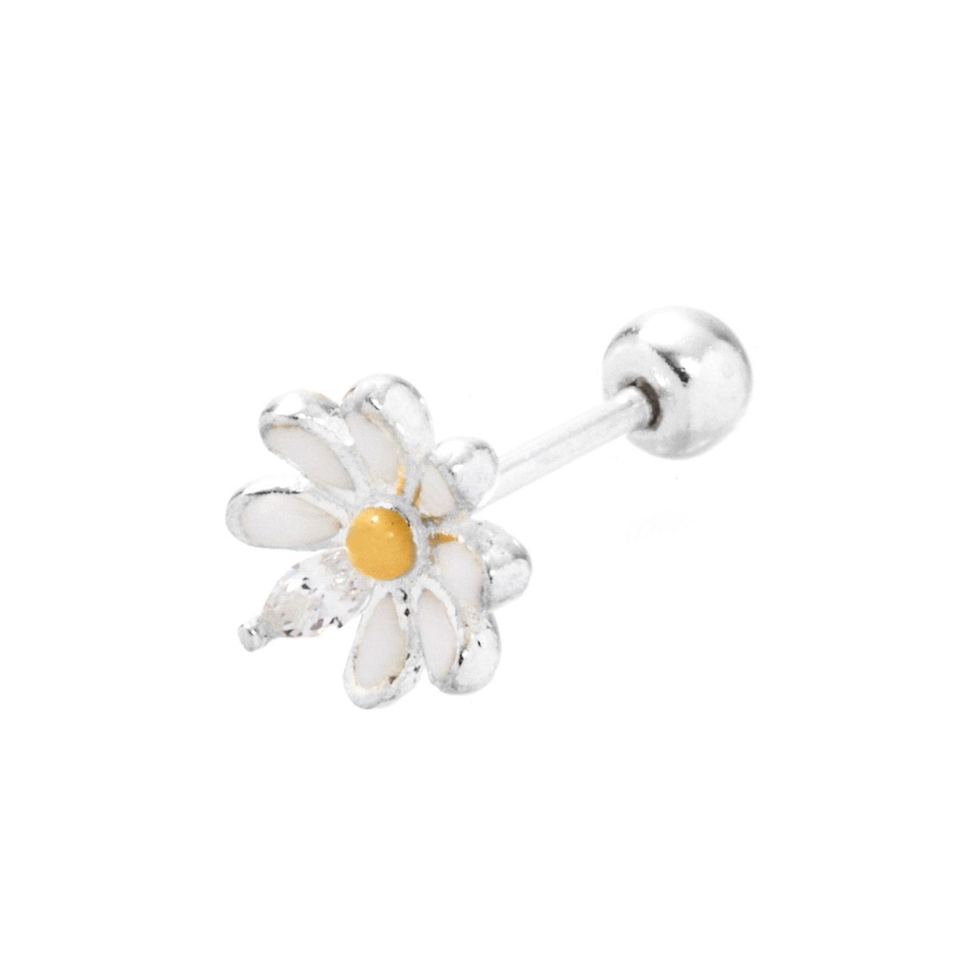 平價飾品,純銀,雛菊,花,鋯石,耳環