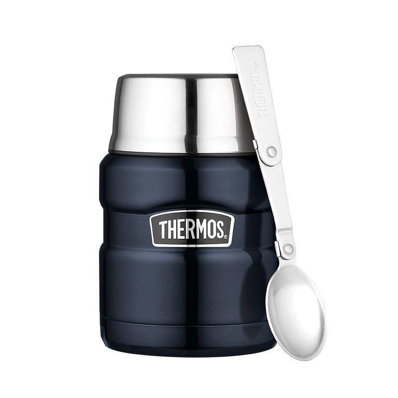 膳魔師 - 不銹鋼真空隔熱悶燒壺/保溫壺 附有匙羹 (藍色) 470ml (平行進口)