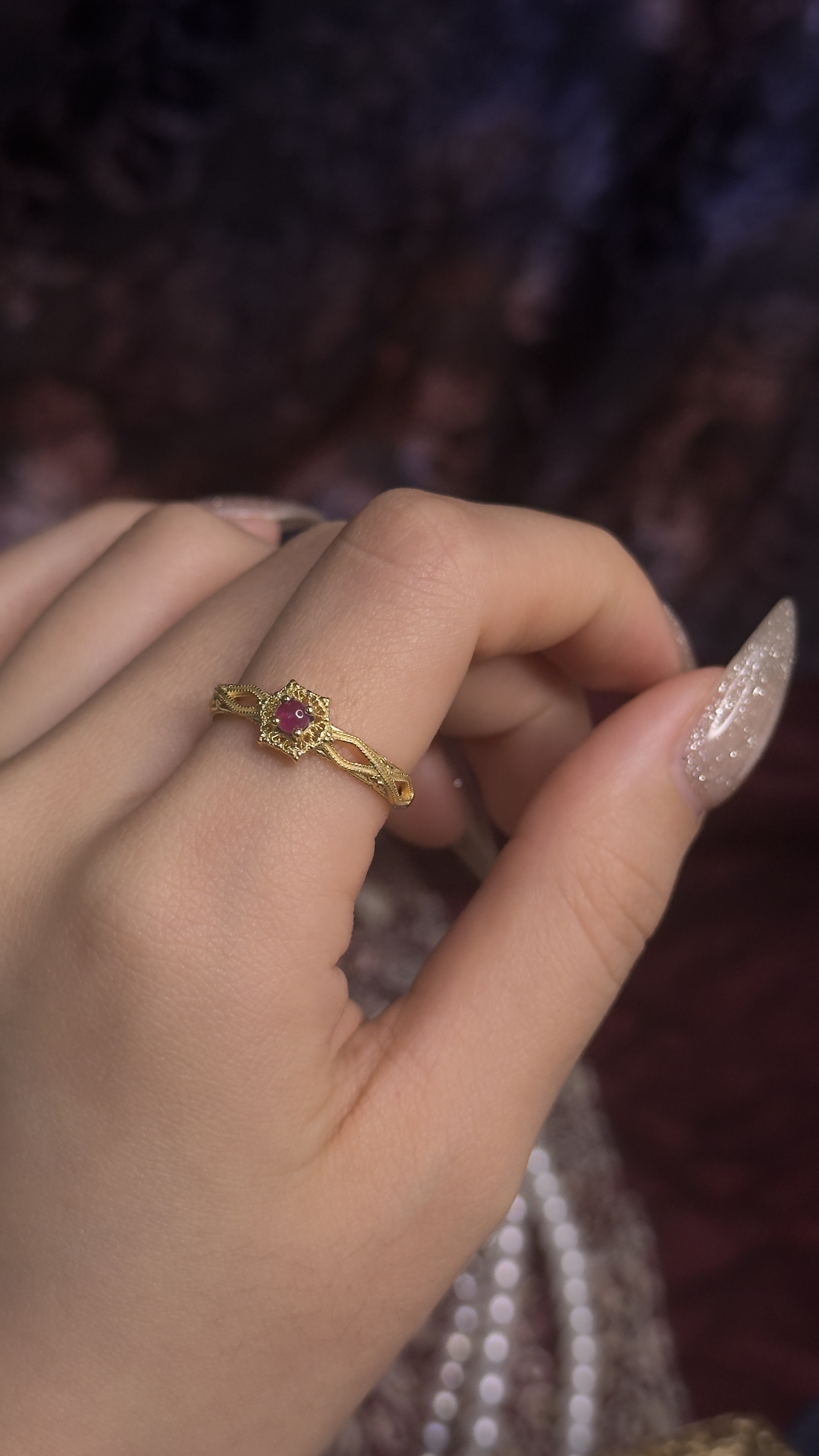 蛋面紅寶石 愛與感謝水結晶