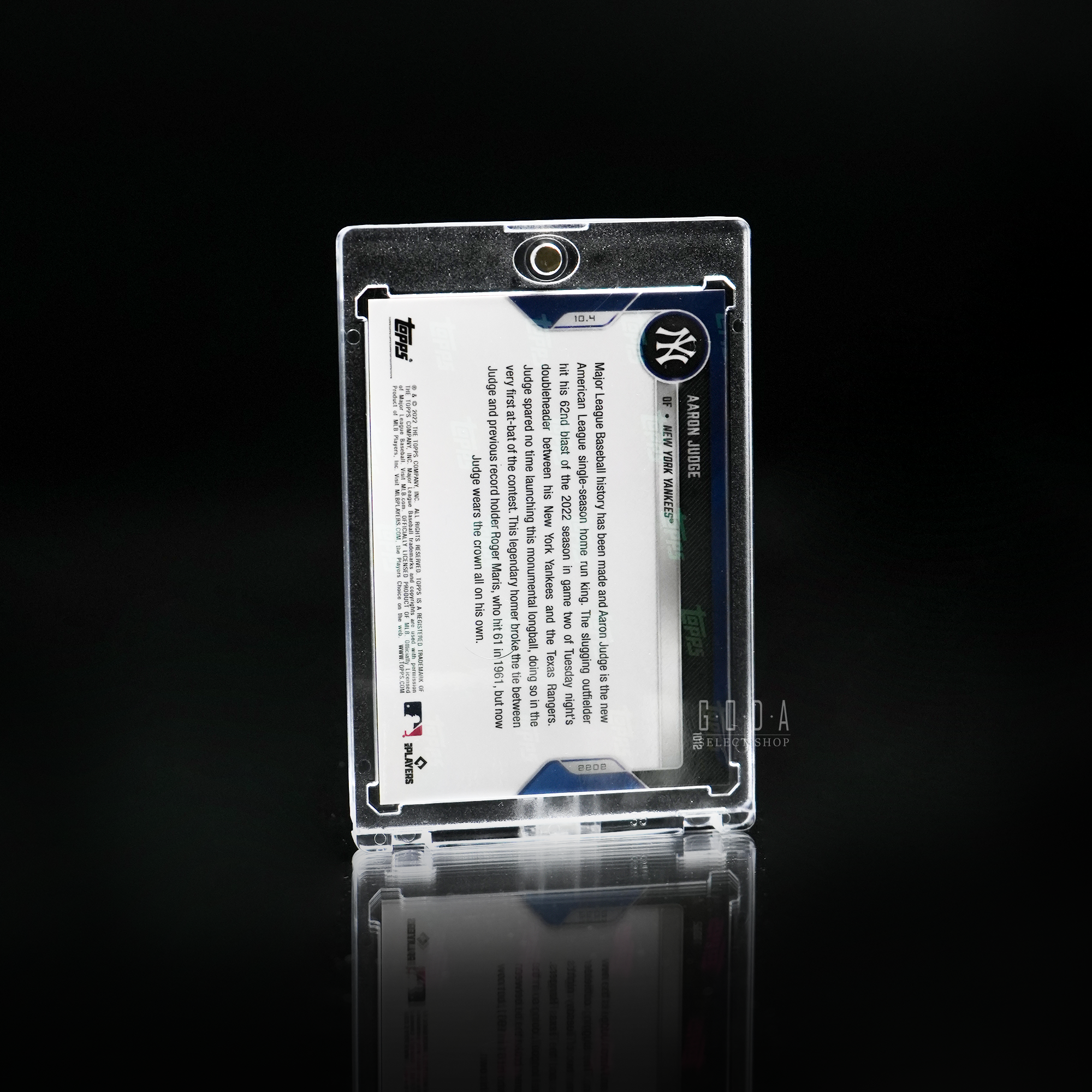 2022 TOPPS NOW #1012 AARON JUDGE HITS #62 HR HOME RUN NY NEW YORK YANKEES