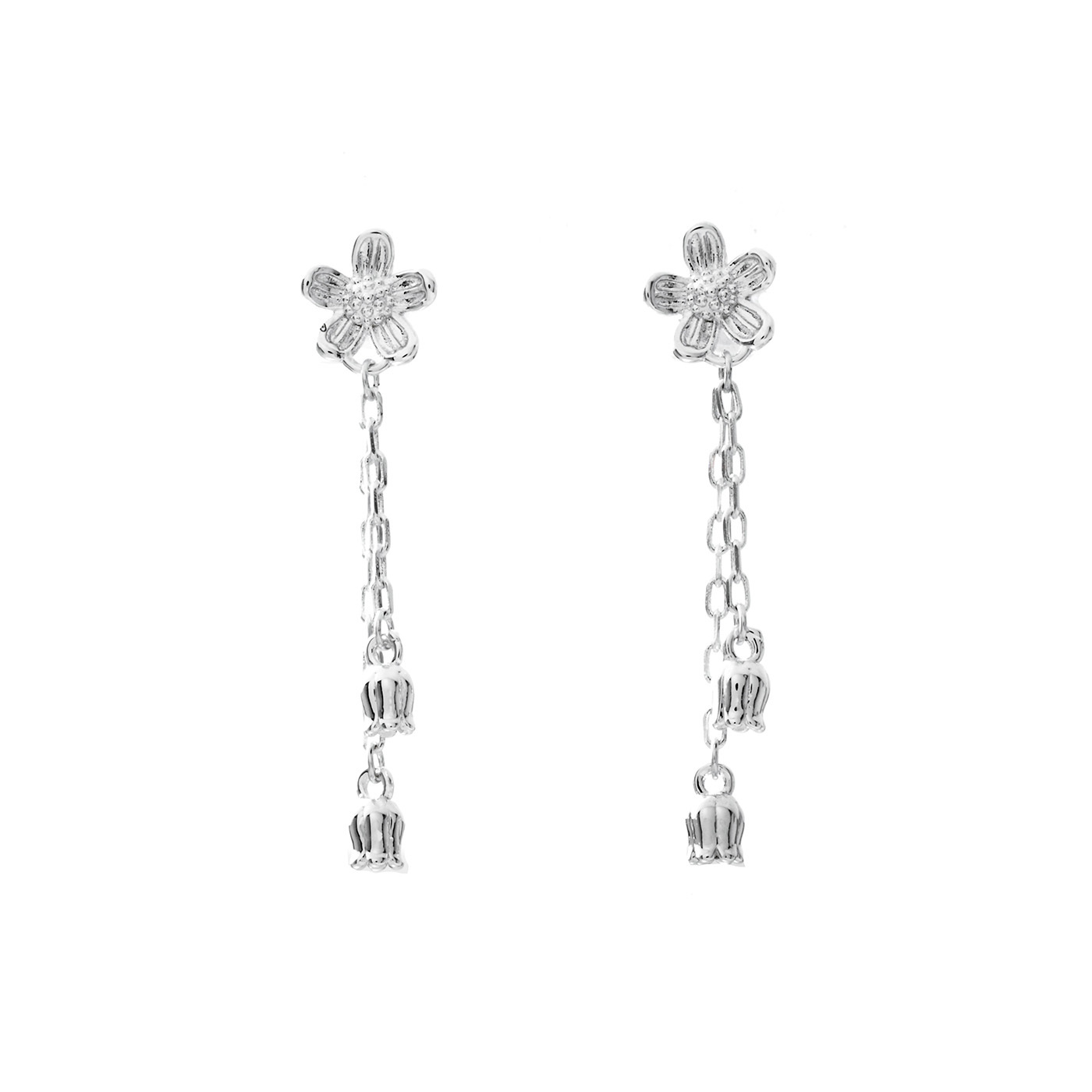 平價飾品,銀針,花,垂墜耳環