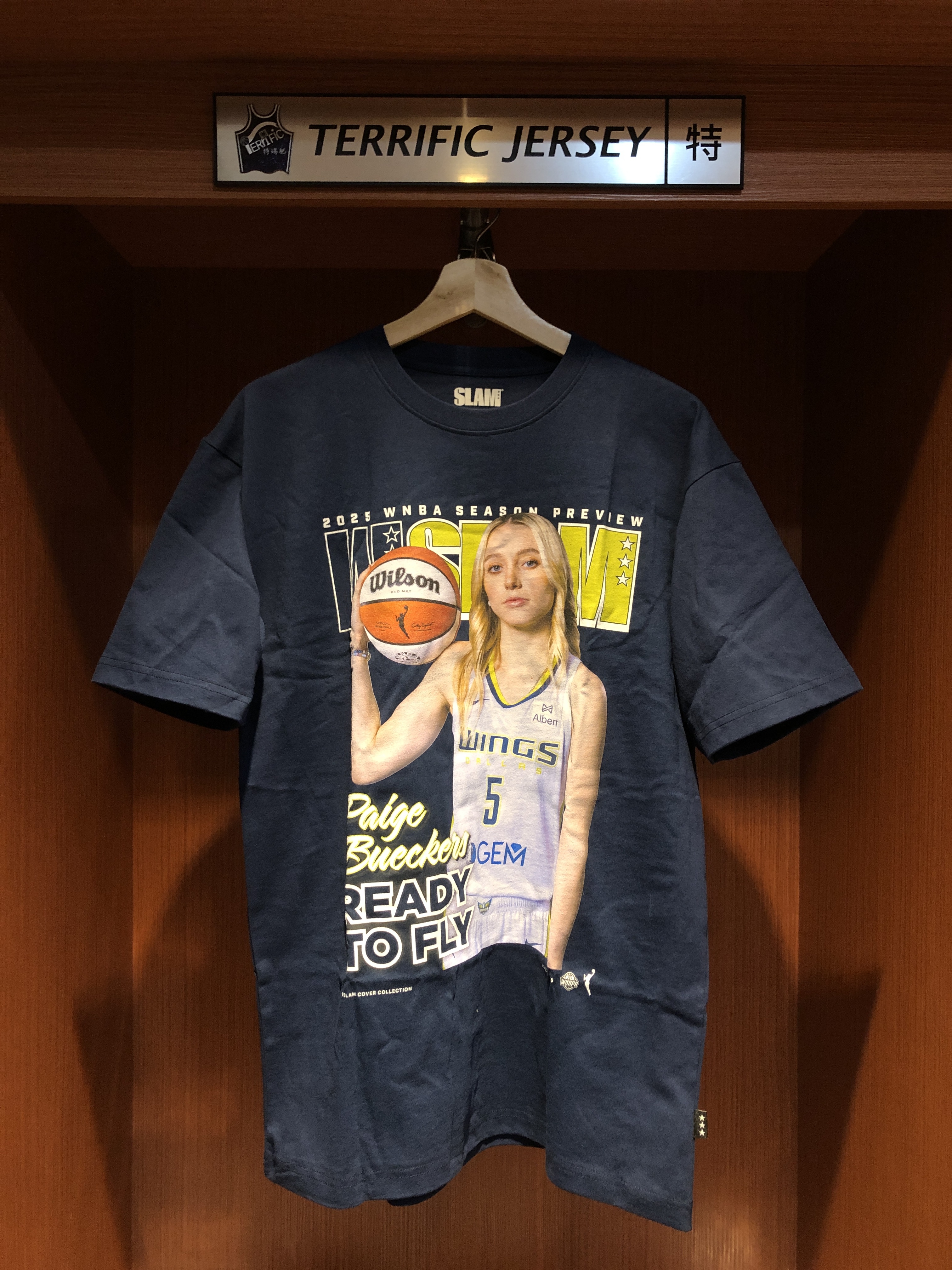 WNBA短袖 Paige Bueckers 達拉斯飛馬白 雜誌封面 深藍 Slam Tee 棉質 短袖 全新