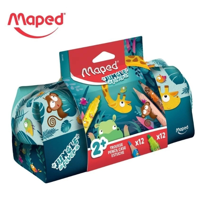 【樂森藥局】Maped兒童繪畫筆袋組-叢林款