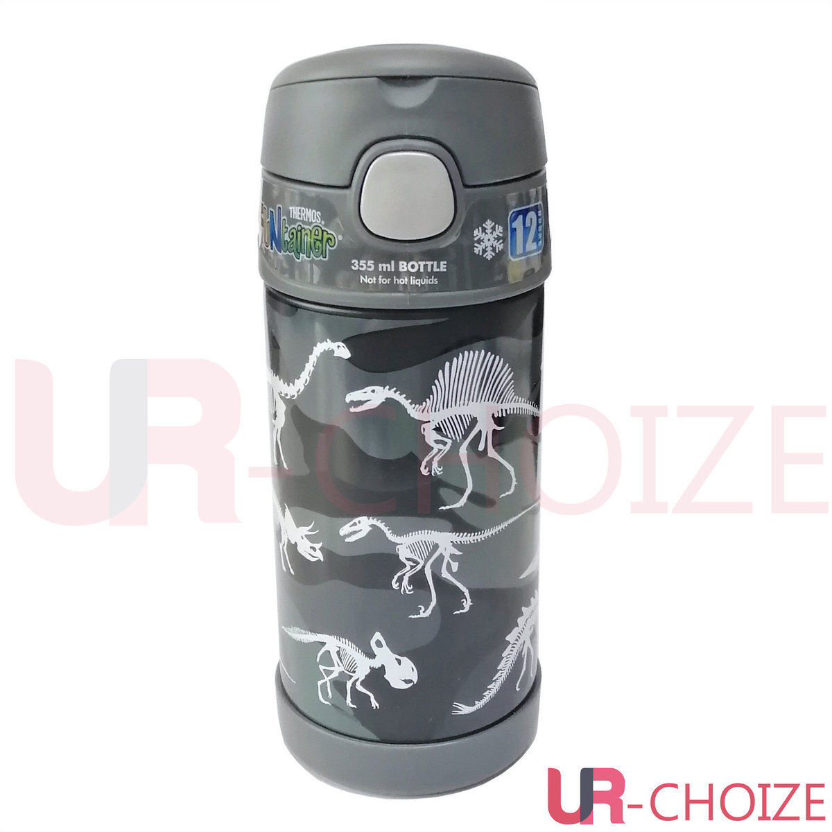 膳魔師 - 不銹鋼兒童吸管保溫杯 (恐龍) 355ml (平行進口)