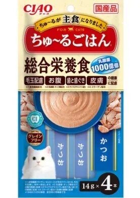 CIAO 唧唧醬 綜合營養食 乳酸菌．鰹魚味14gx4支裝