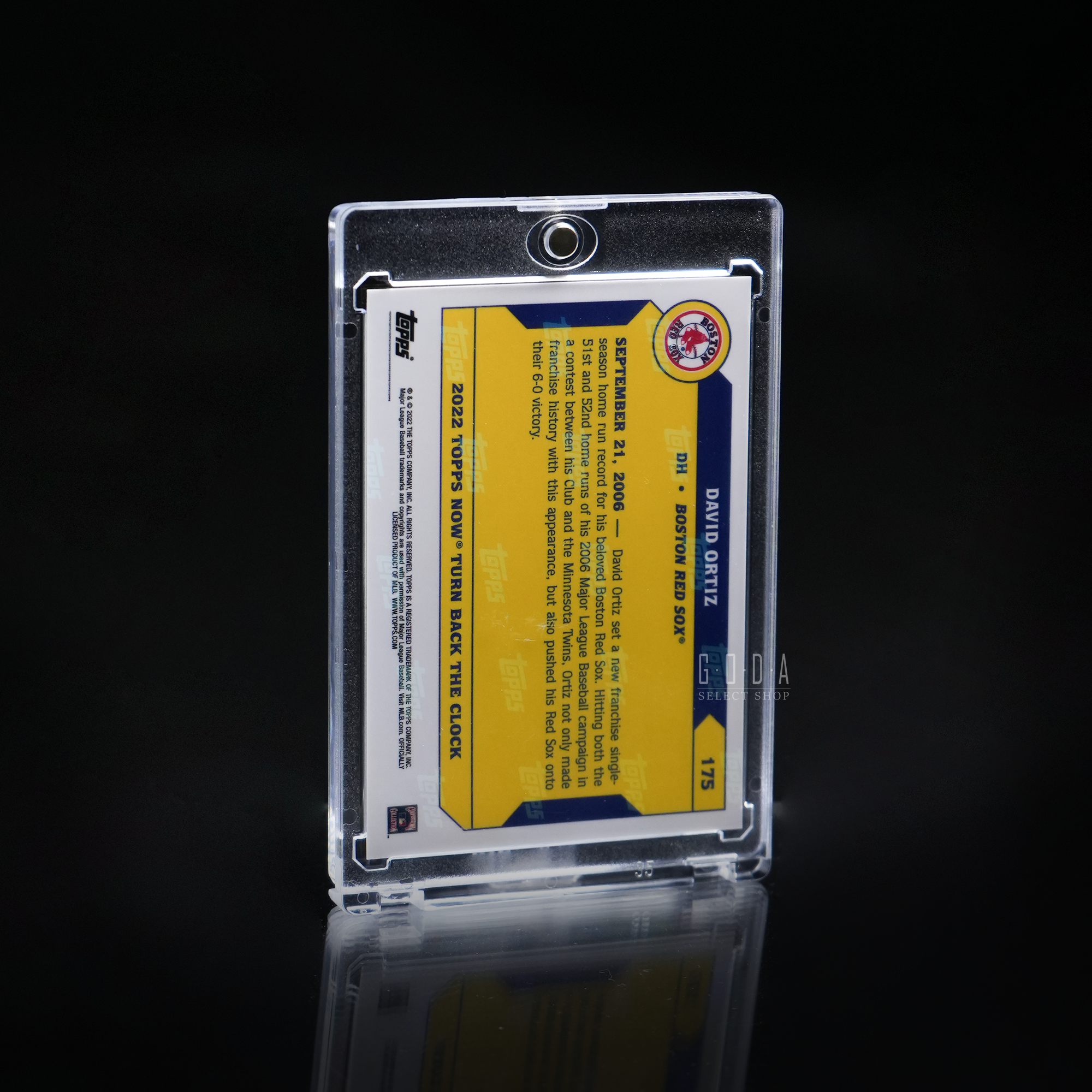 2022 Topps Now Turn Back the Clock #175 David Ortiz Base Card