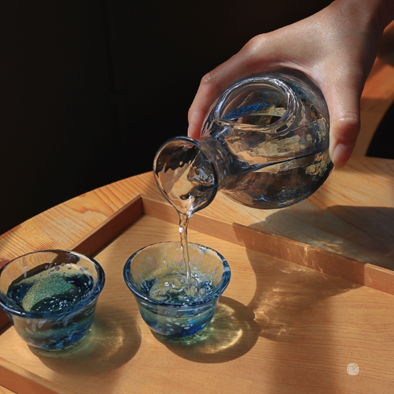 日本《東洋佐佐木》淡藍清酒杯壺組｜或者生活ORlifestyles