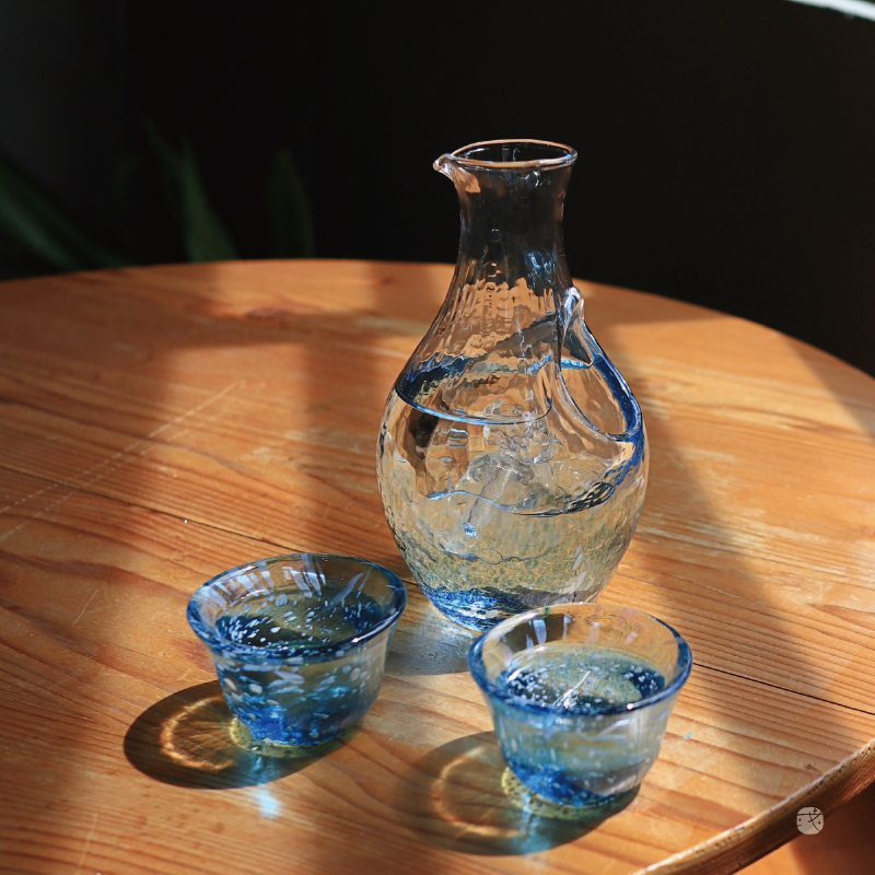 日本《東洋佐佐木》淡藍清酒杯壺組｜或者生活ORlifestyles