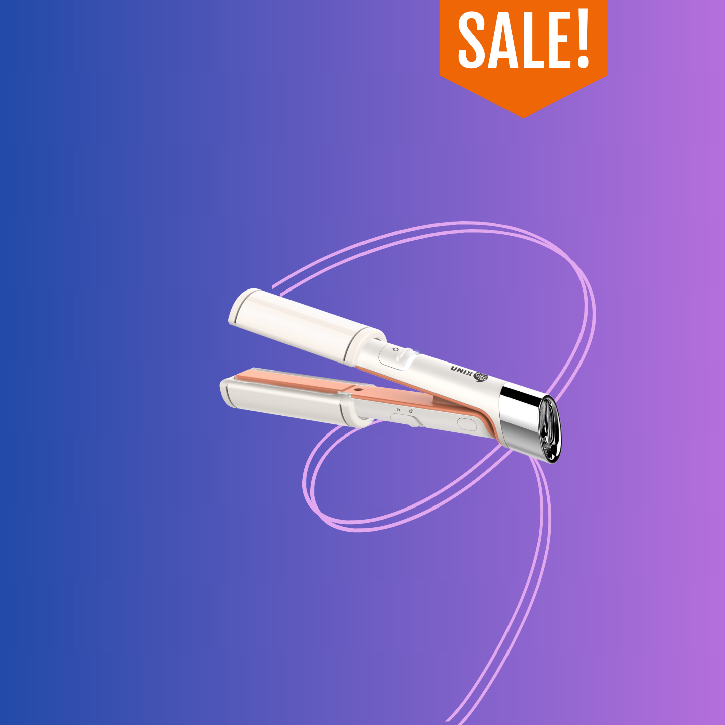 (福利品) USB插電迷你兩用直髮器(白色)