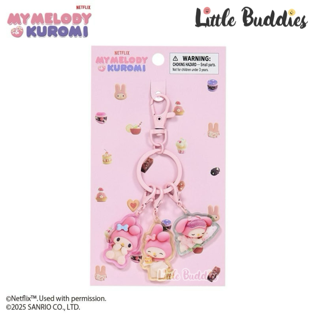 日本 Netflix x My Melody & Kuromi 動畫系列 - 3件吊牌匙扣