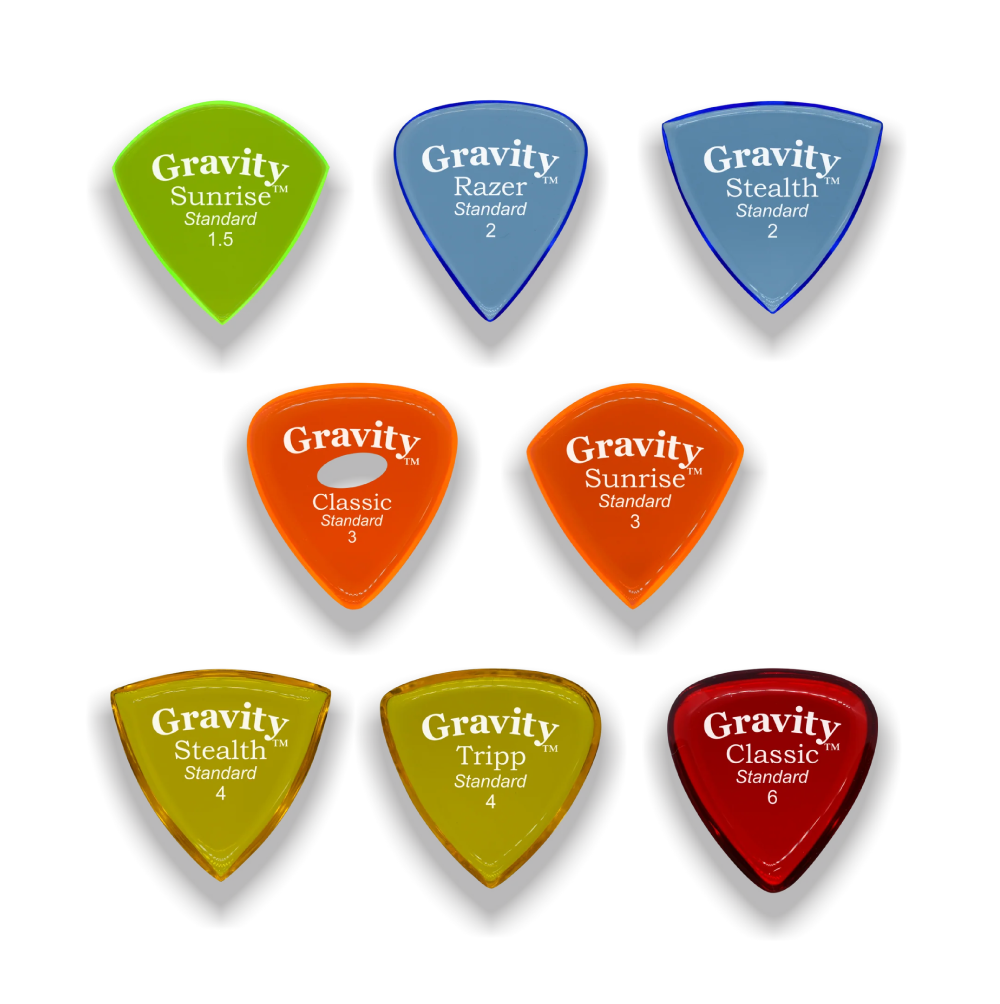GRAVITY GRAVITY / 8片裝組合 厚片組 禮物包(CLASSIC/SUNRISE/TRIPP/RAZER/STEALTH) — 三峽配件 / 週邊