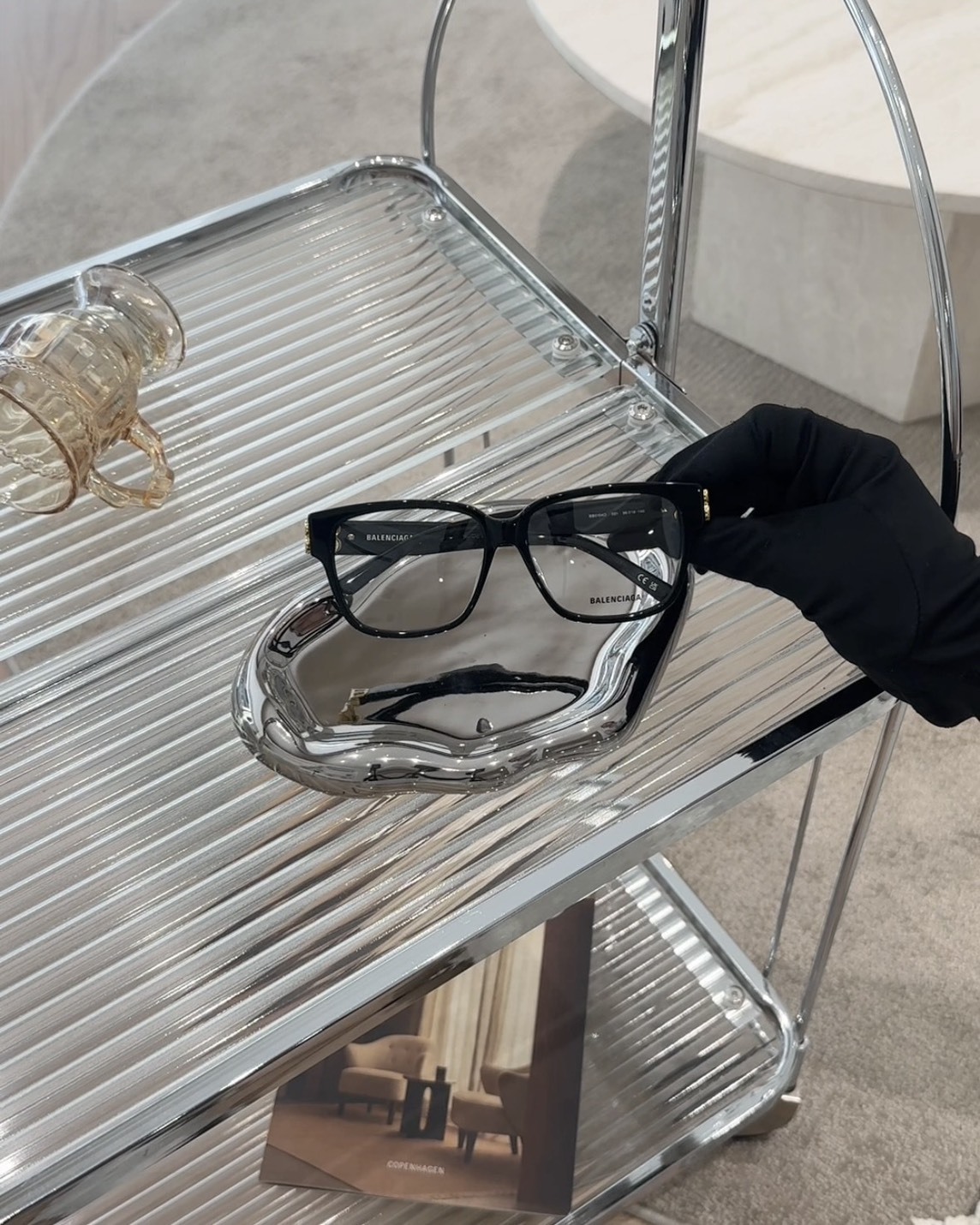 BALENCIAGA｜BB 平光眼鏡 黑色