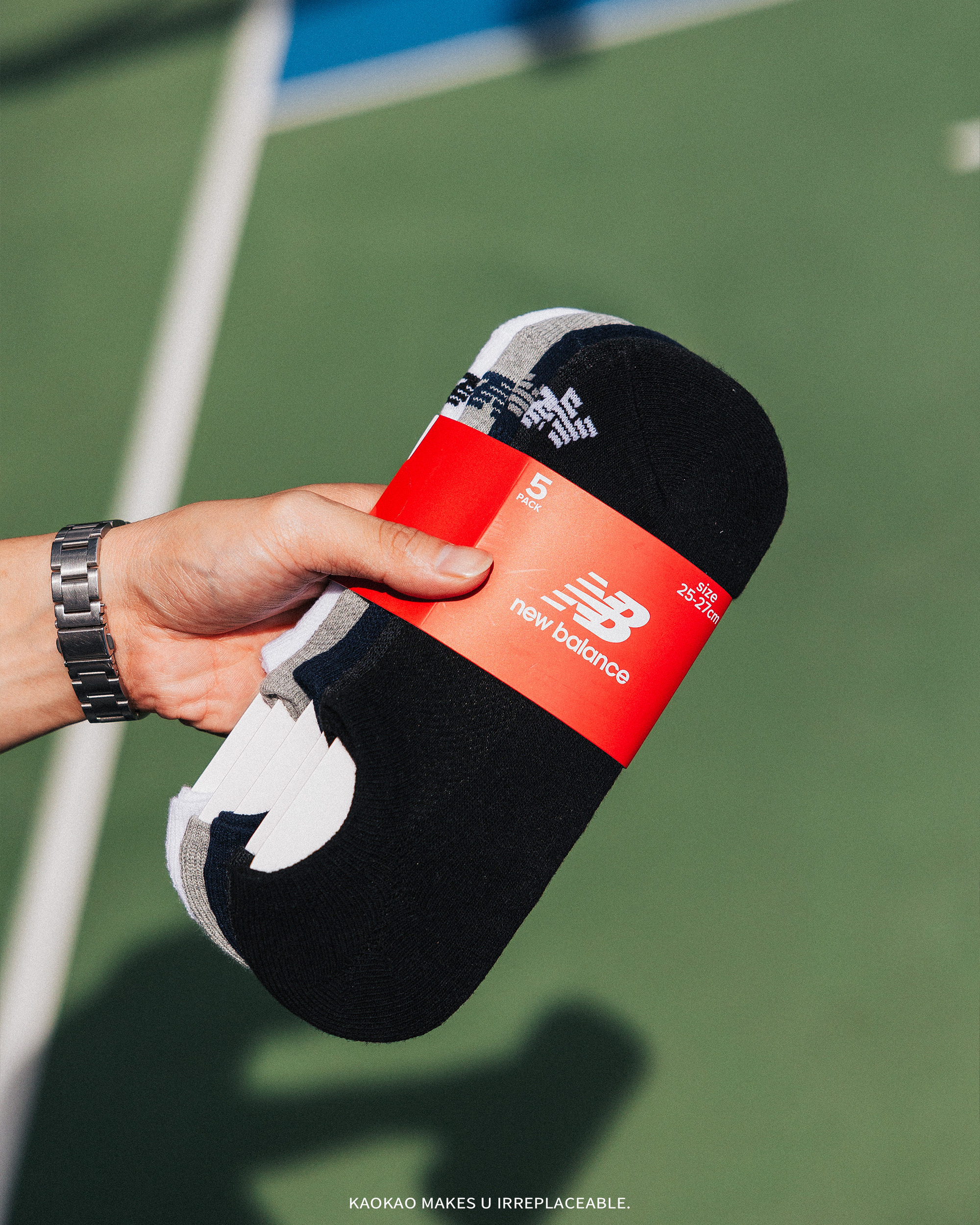 New Balance 短襪 五色一組 黑藍白灰淺藍 踝襪 船型襪 587327