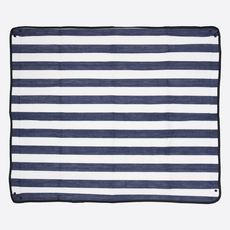 SP 附卡扣野餐墊/藍白粗條紋100×85×0.5cm