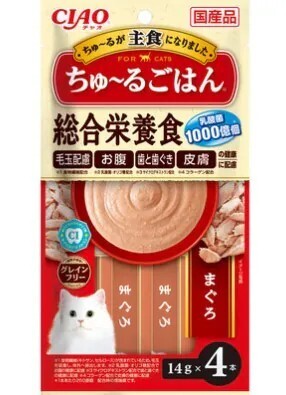 CIAO 唧唧醬 綜合營養食 乳酸菌．吞拿魚味14gx4支裝