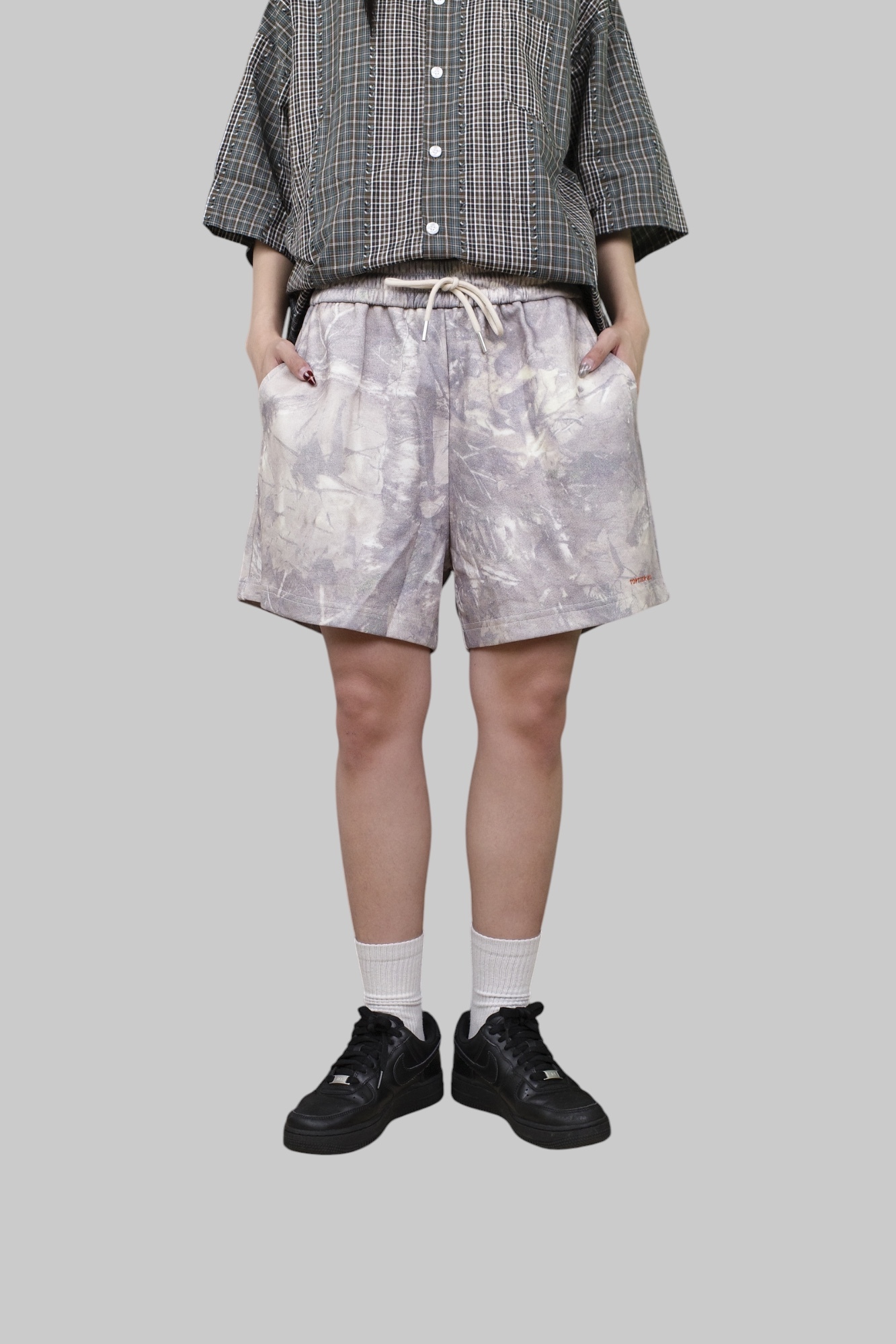 『Always_Good』枯木迷彩 水洗 運動 短褲