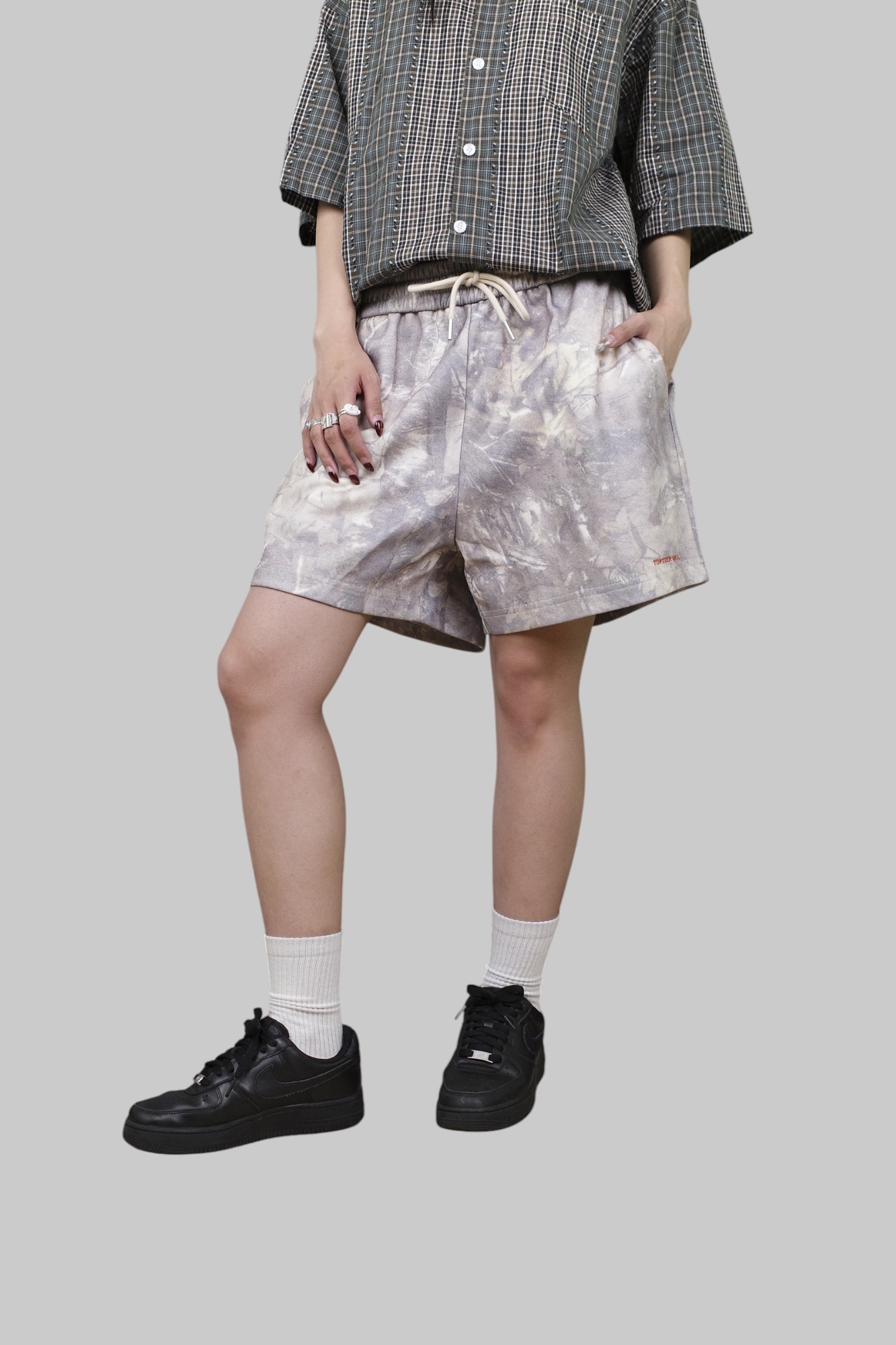 『Always_Good』枯木迷彩 水洗 運動 短褲