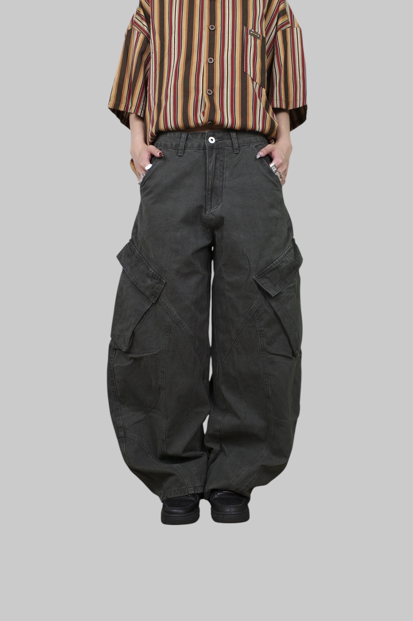 『Always_Good』做舊 水洗 大口袋 解構 工裝 長褲