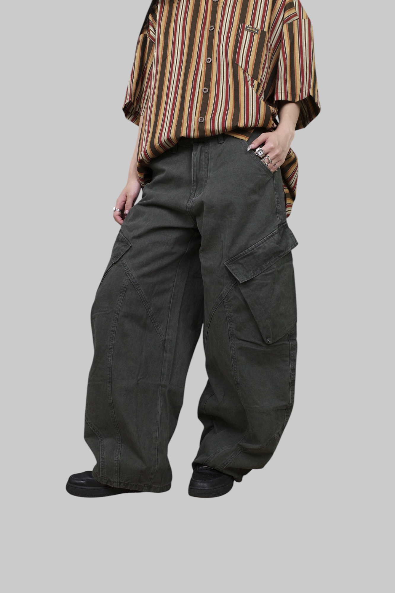 『Always_Good』做舊 水洗 大口袋 解構 工裝 長褲