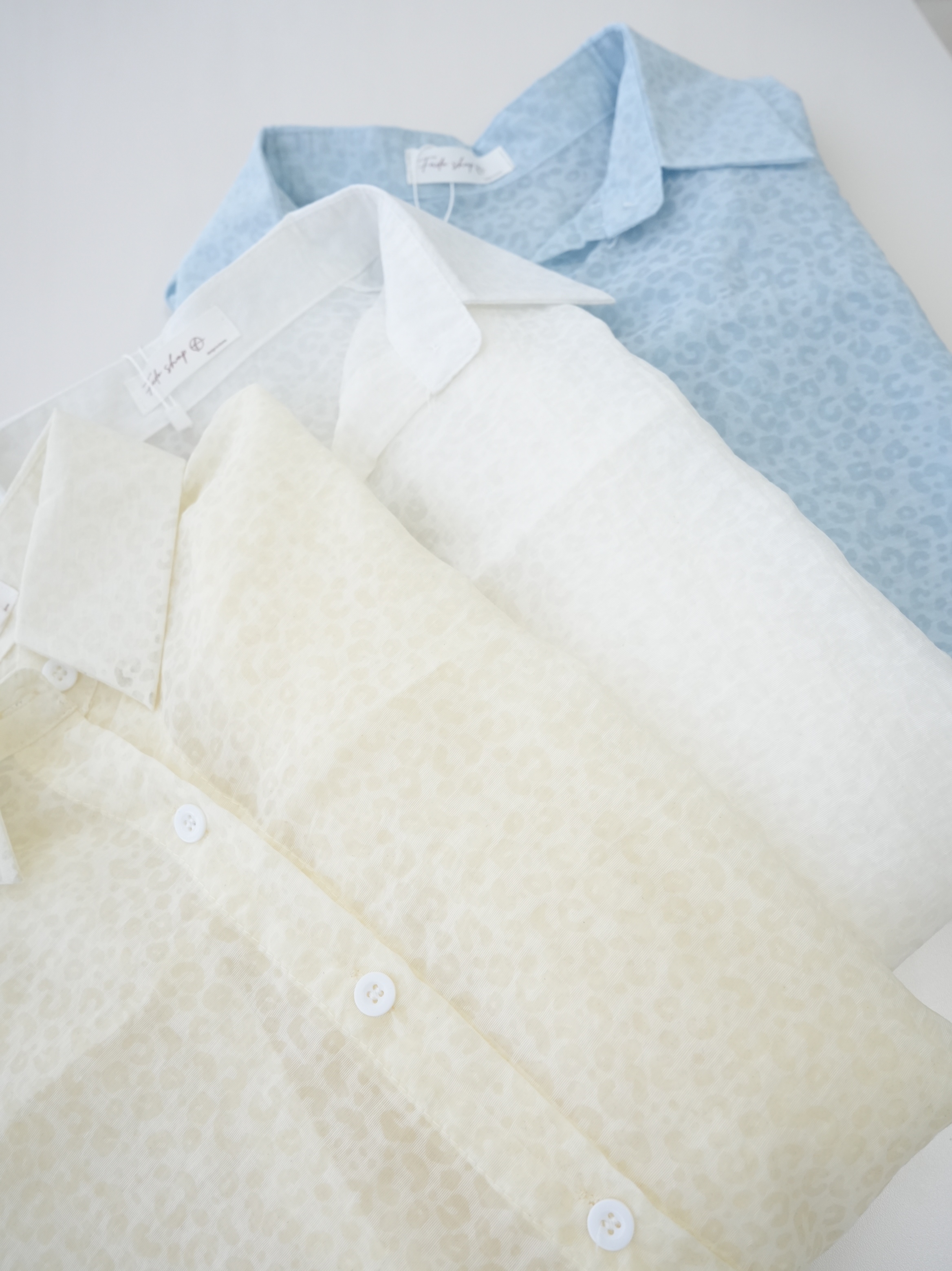 法朵Fado shop｜ 豹紋🐆長版透膚雪紡襯衫 3723033