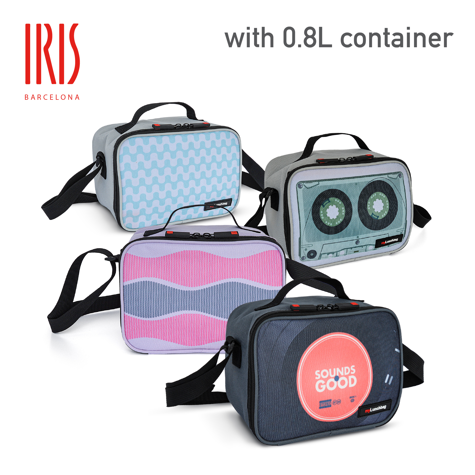 巴塞隆娜 IRIS 食物袋 GOGLASS SOUND 連0.84L 食物盒 1 個
