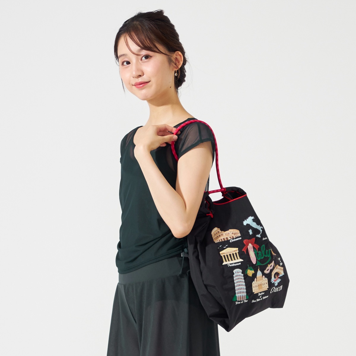 Ball & Chain 刺繡芭蕾舞鞋手挽袋 (Chacott聯乘款)