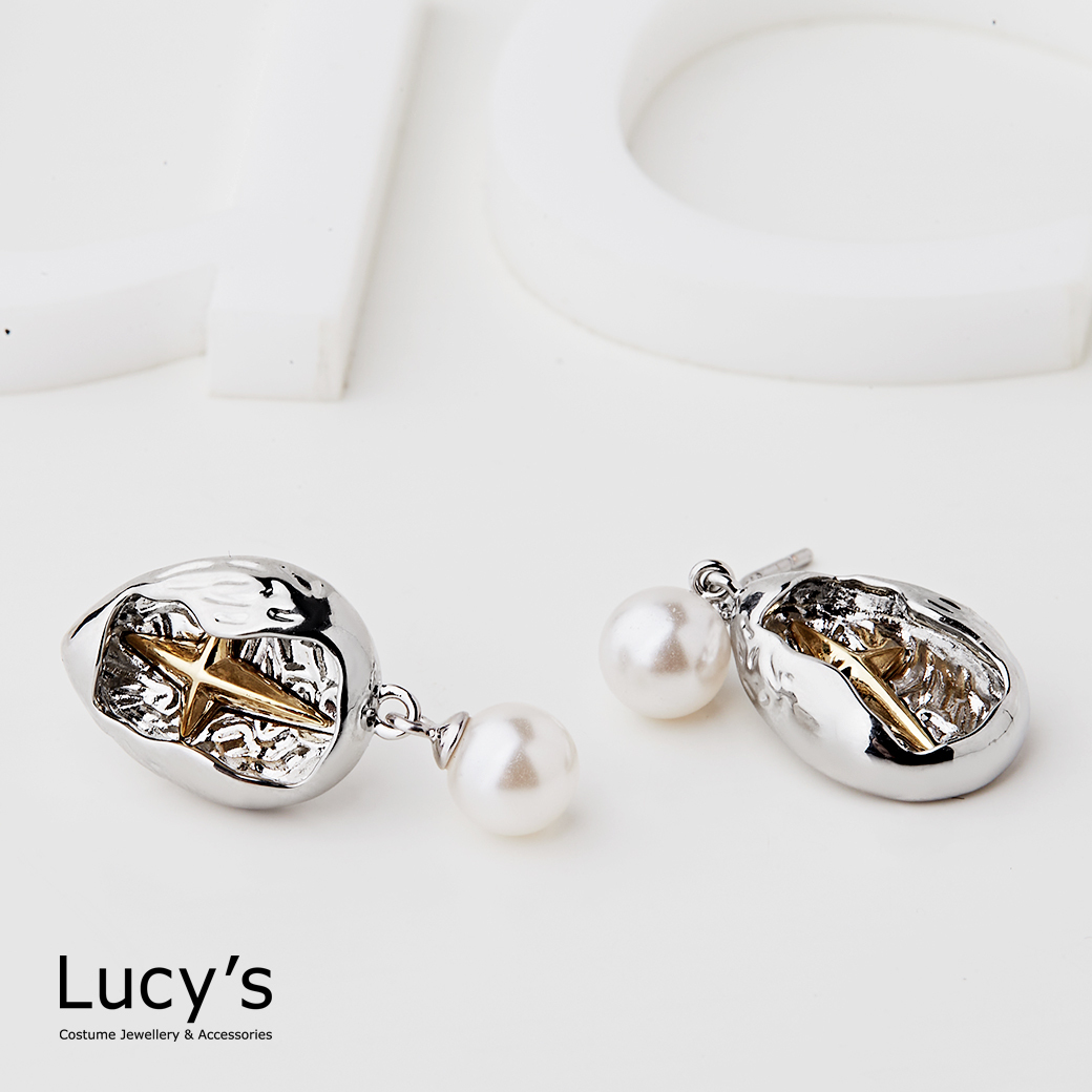 星芒珍貝 耳環 (122854)