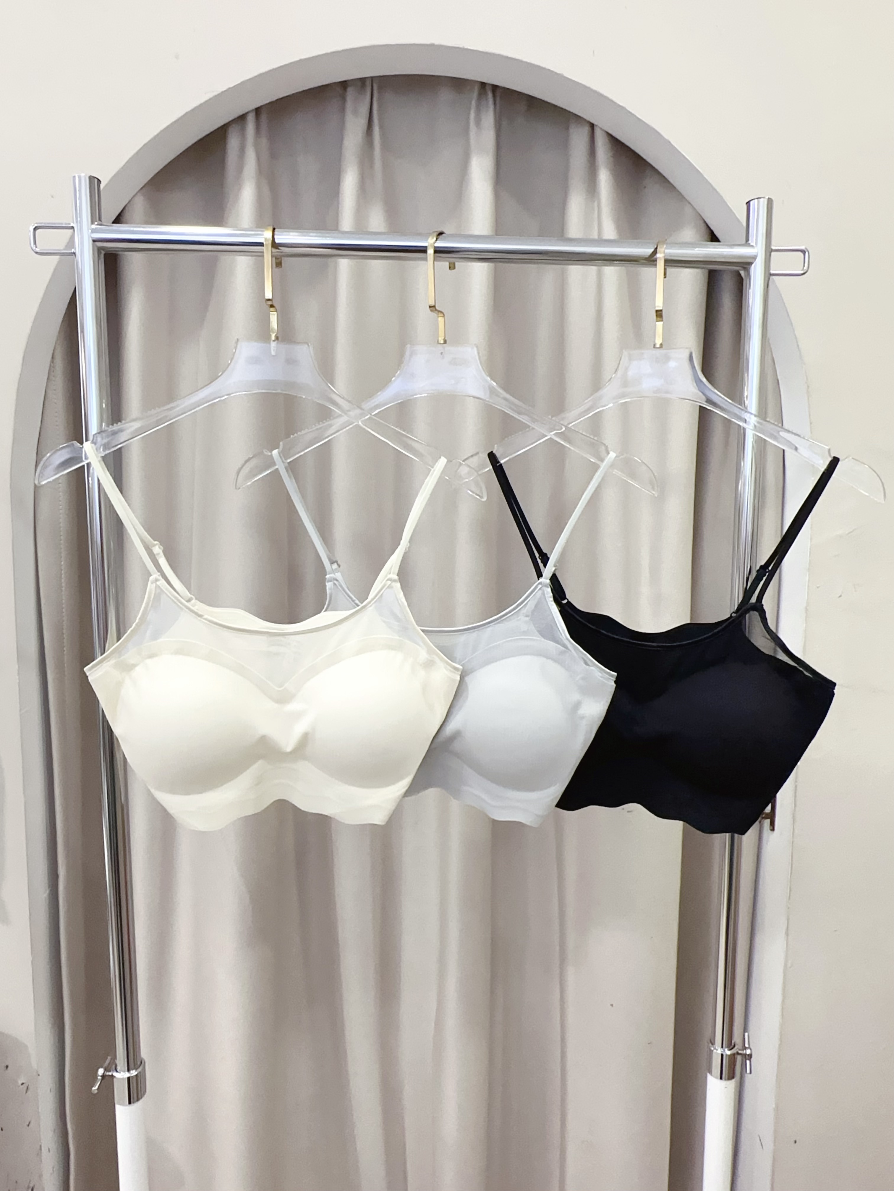 網紗細肩涼感bra top