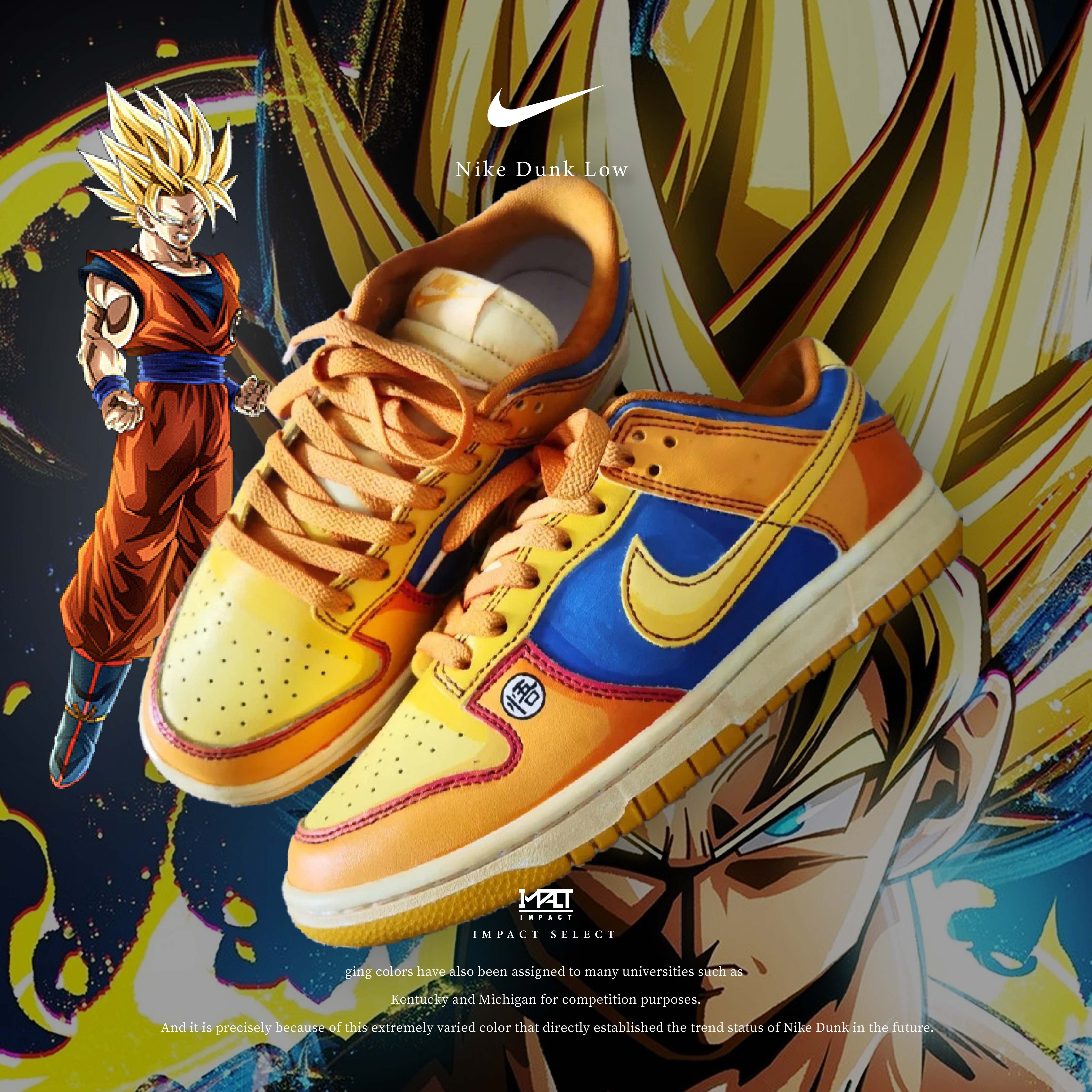 【訂製款】Nike Dunk Low Goku 龍珠 悟空 賽亞人
