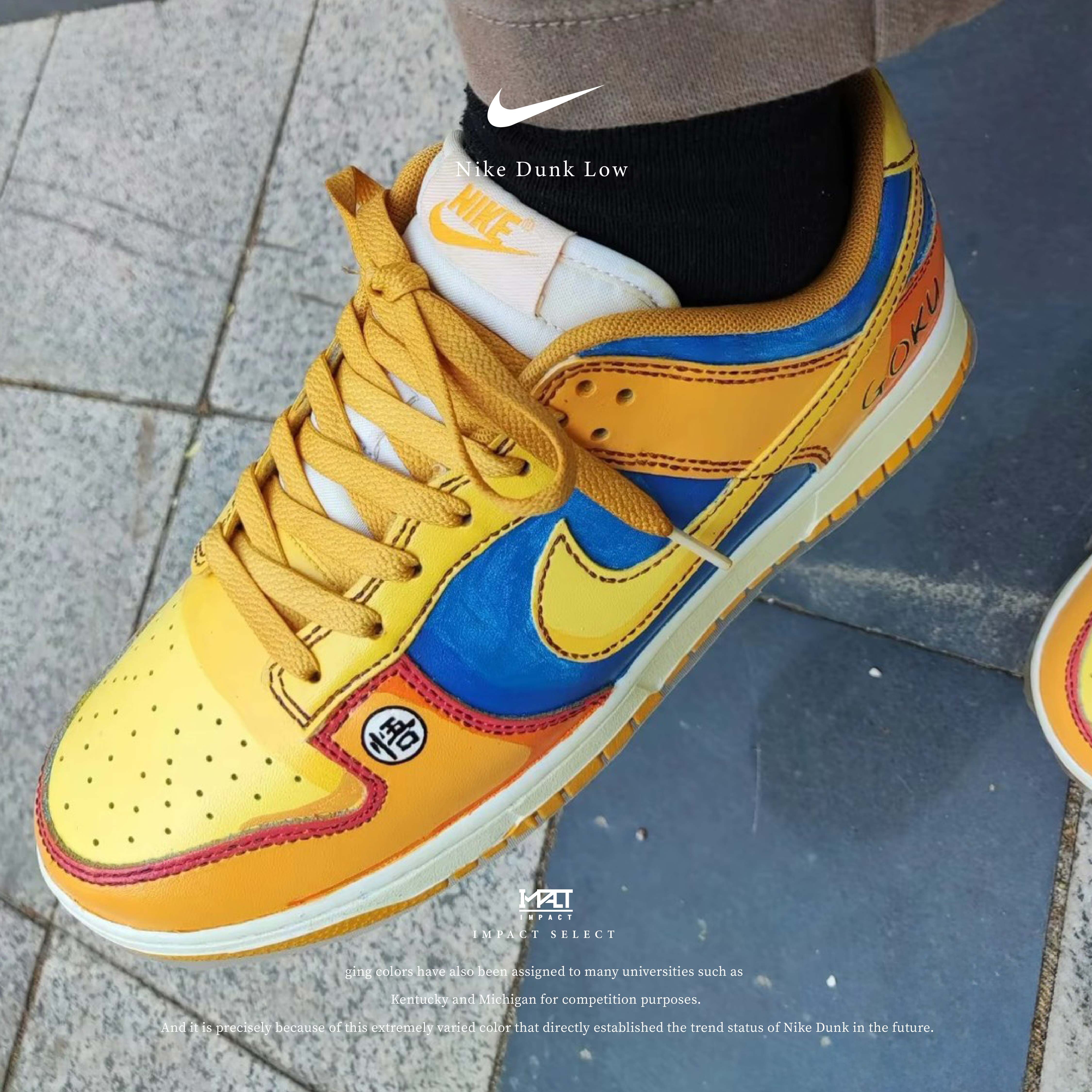【訂製款】Nike Dunk Low Goku 龍珠 悟空 賽亞人