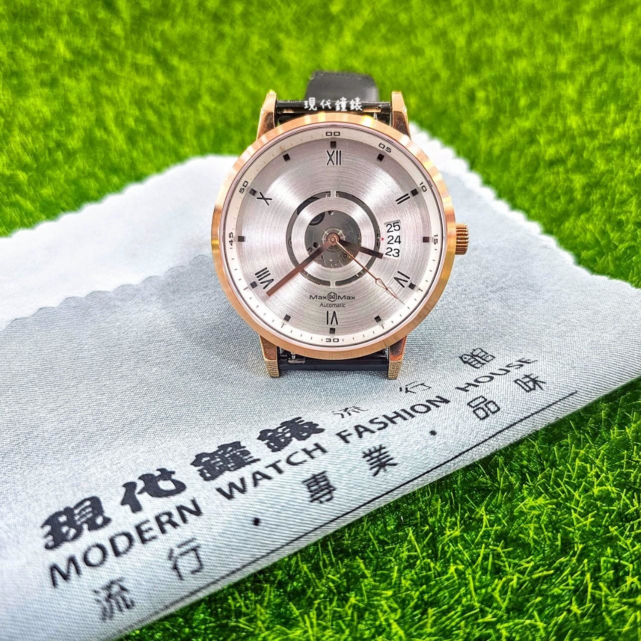 【Max Max】鏤空系列 銀面機械腕錶MAS7021-2 42mm 現代鐘錶