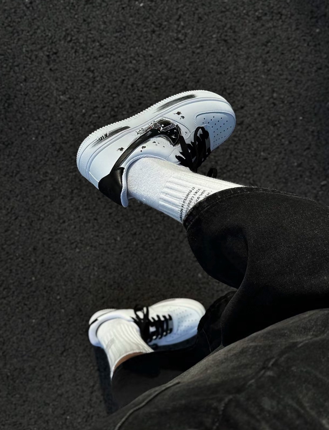 <全尺寸供應> AIR FORCE 1 煙雨江南 水墨畫 訂製鞋