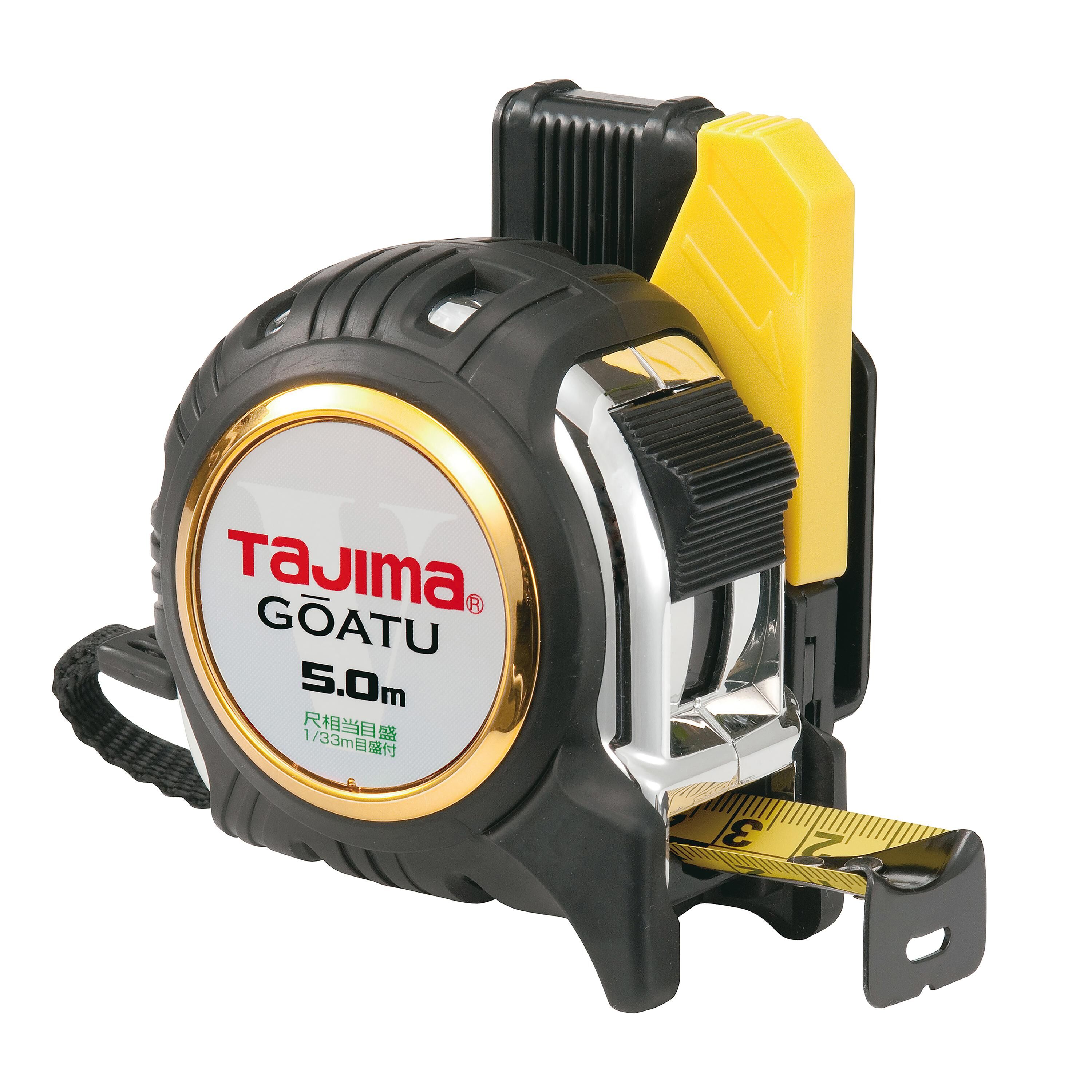 TAJIMA剛厚包膠附安全扣台尺捲尺 5*25 GASFGL2550S