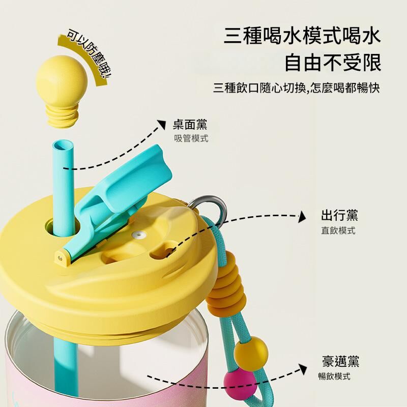 《6145》陶瓷/不鏽鋼卡通造型咖啡杯(500ML)