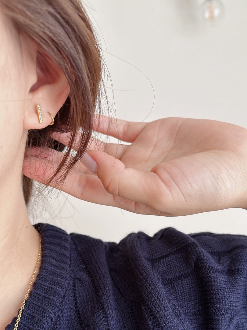 SS mini line bar pierce