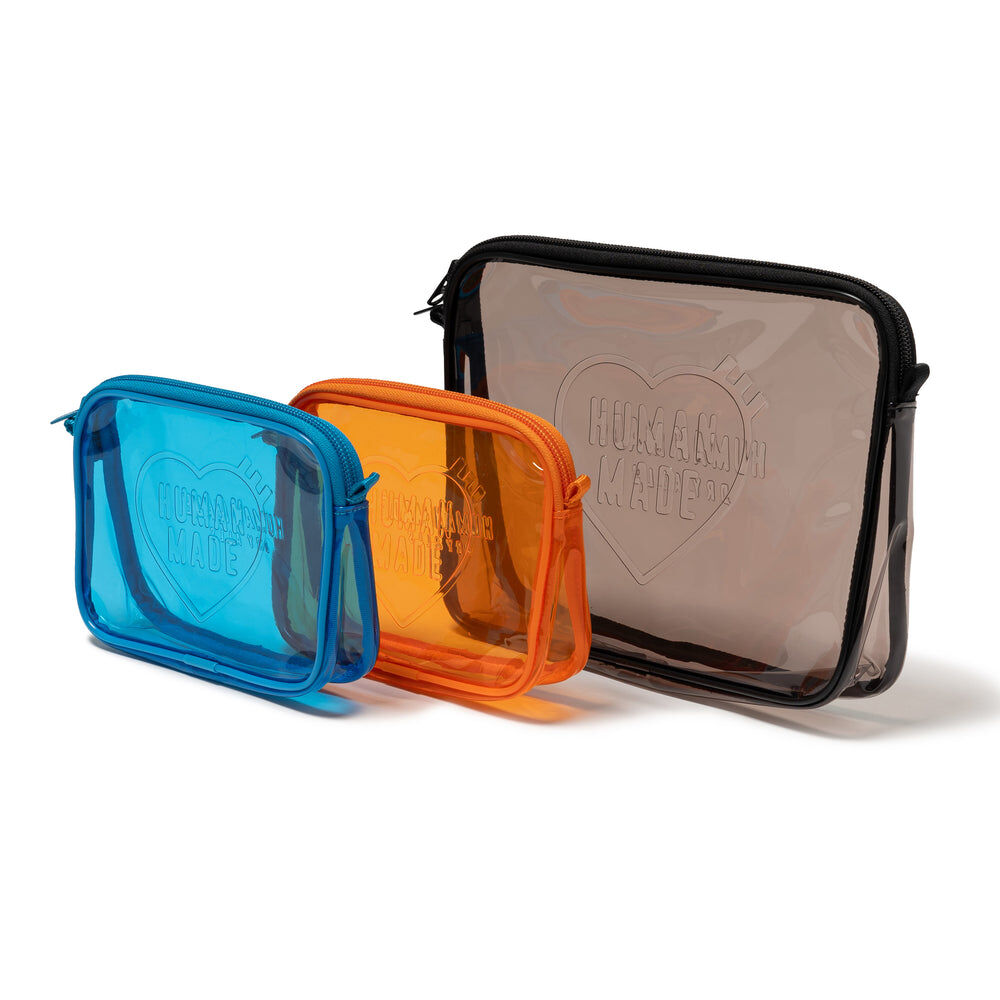 2025SS HUMAN MADE PVC POUCH SMALL LARGE 曬娃包 包包 側背包 透明 3色 現貨 HM29GD045