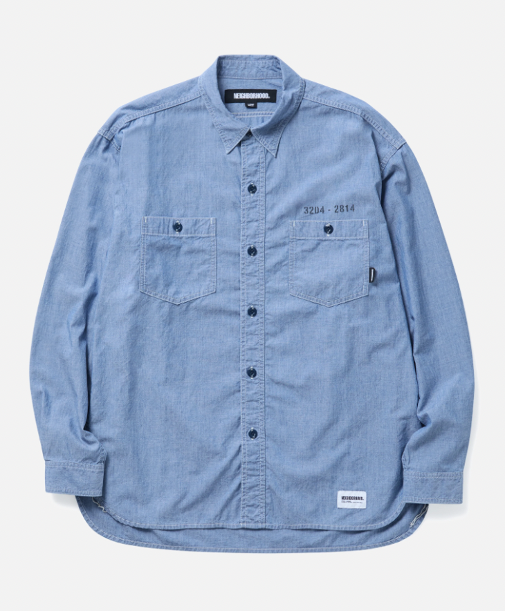 [現貨] NEIGHBORHOOD SS25 CHAMBRAY SHIRT LS | INDIGO