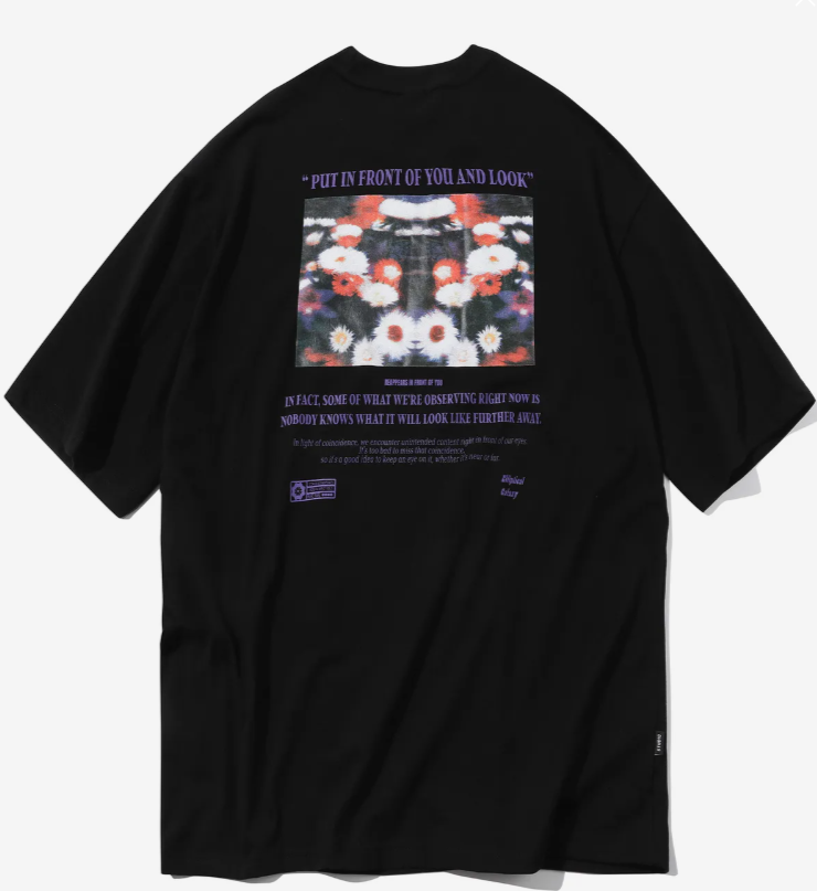 CPGN STUDIO / PUT IN FLOWER short-sleeved / black /  JUL25