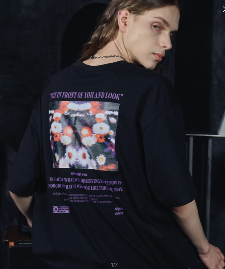 CPGN STUDIO / PUT IN FLOWER short-sleeved / black /  JUL25