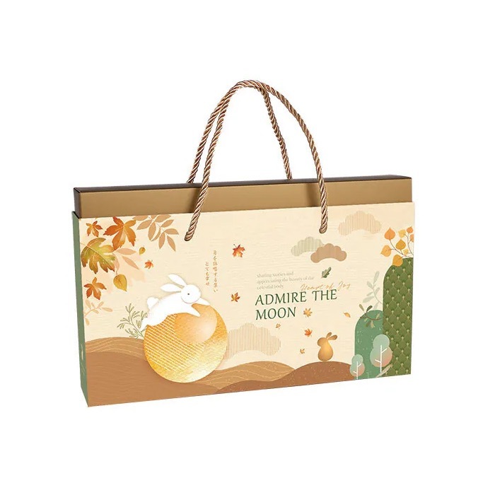 抽屜式提盒(M) 中秋 暖暖秋楓 10入/包 32.5*6*19.5cm【3A18-229504】