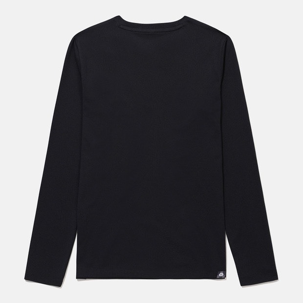 DESCENTE 迪桑特 經典 小LOGO款 長袖 - 經典黑 - (秋冬早鳥優惠預購)