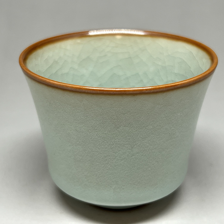 茶香自在】曉芳窯蔡曉芳大師早期作品汝窯天青開片菊泉杯