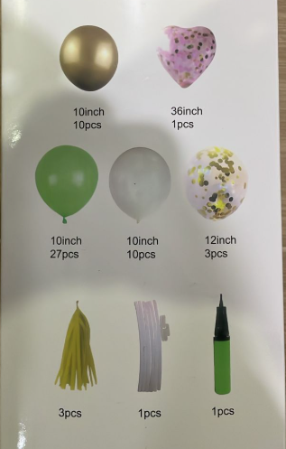 日常 气球豪华套装 圆环直径2米（右上角的大气球换成36寸爱心气球）配件参考图2