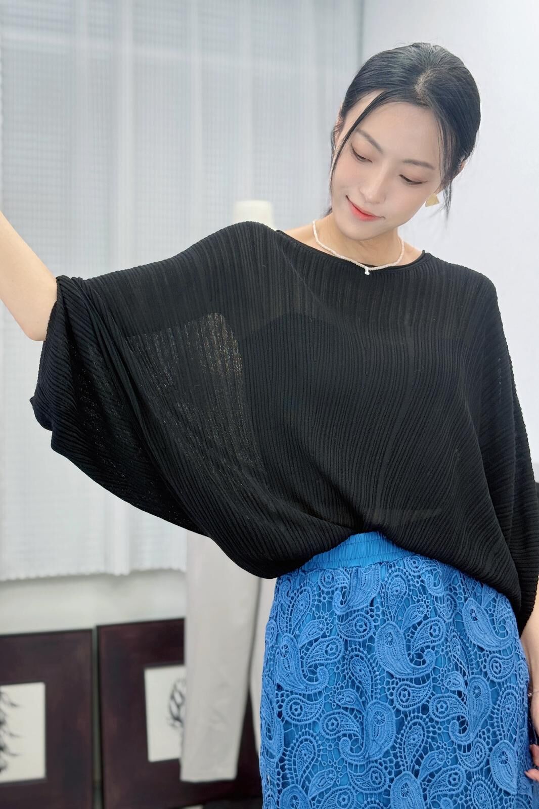 TOP#7577 🤍龍鬚糖蝙蝠袖上衣