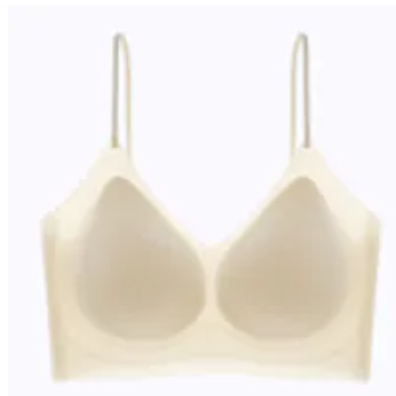 3 (XL) YD074 STRIP BRA (BLACK/CHAMPAGNE/PINK)