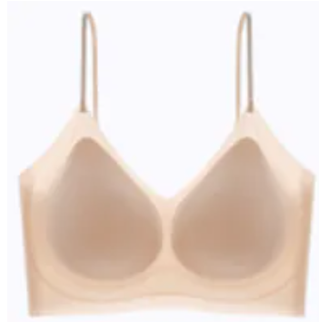 3 (XL) YD074 STRIP BRA (BLACK/CHAMPAGNE/PINK)