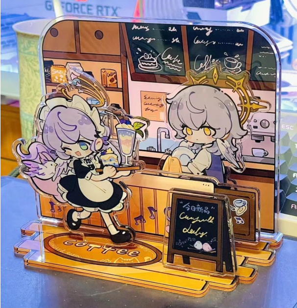 咖啡厅亚克力摆件