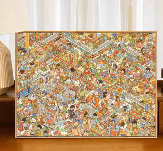 地狱级数字油画  40x50实木内框+颜料+画笔