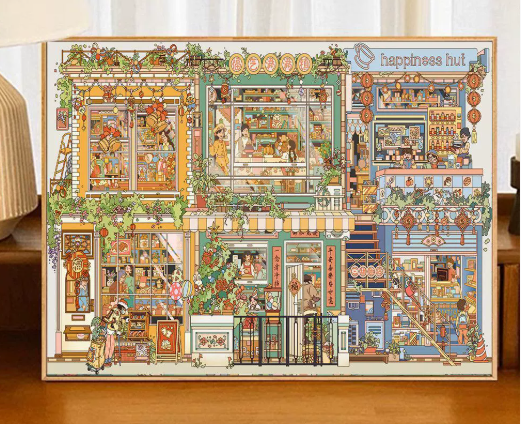 地狱级数字油画  40x50实木内框+颜料+画笔